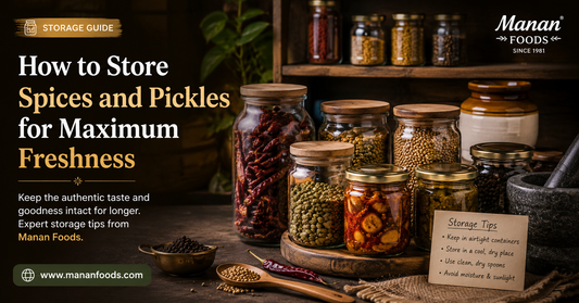 How to Store Indian Spices and Pickles for Maximum Freshness - Storage Guide by Manan Foods