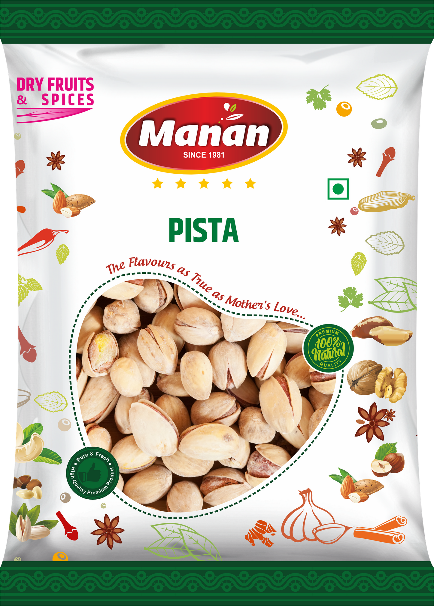 Roasted Pista by Manan (Pistachio) 250g Manan Foods 05