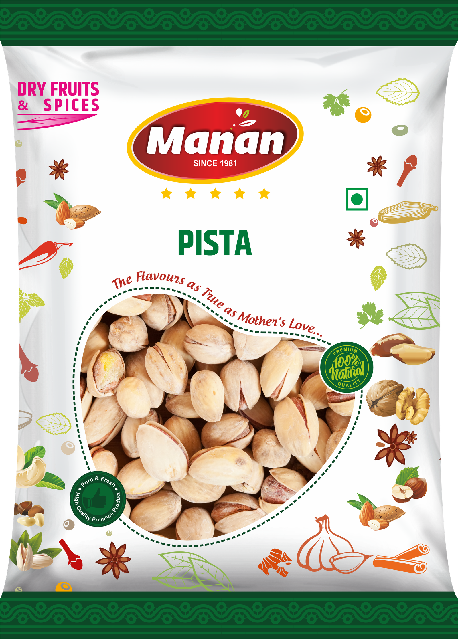 Roasted Pista by Manan (Pistachio) 250g Manan Foods 05