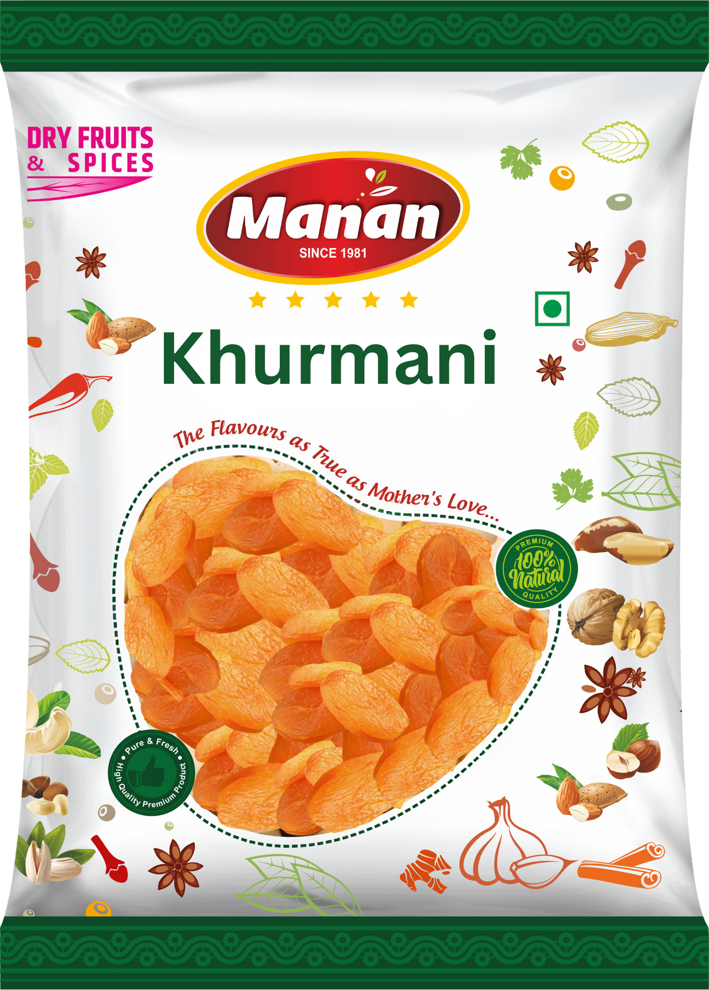 Khurmani by Manan (Dried Apricots) 250g Manan Foods Add-a-heading-3