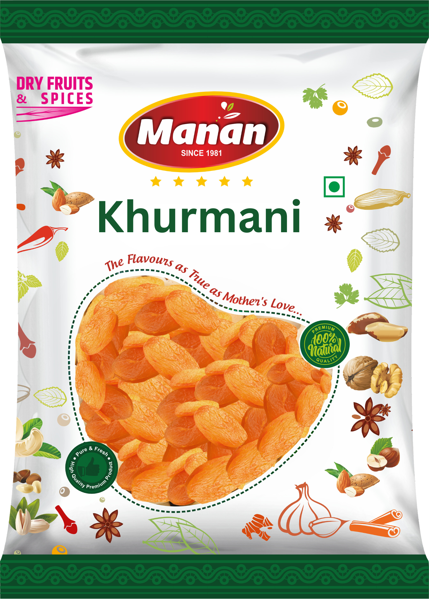 Khurmani by Manan (Dried Apricots) 250g Manan Foods Add-a-heading-3