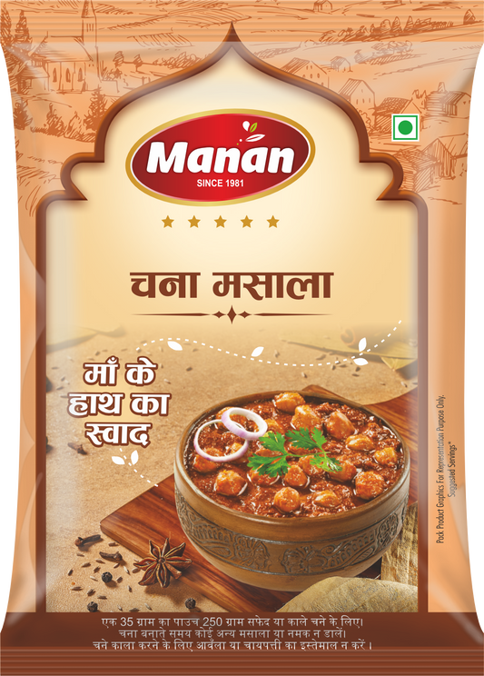 Chana Masala (35g of each) pack of 12 Manan Foods Chana-Masala-35g-of-each