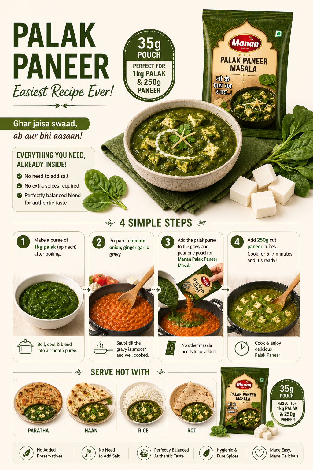 Palak Paneer Masala