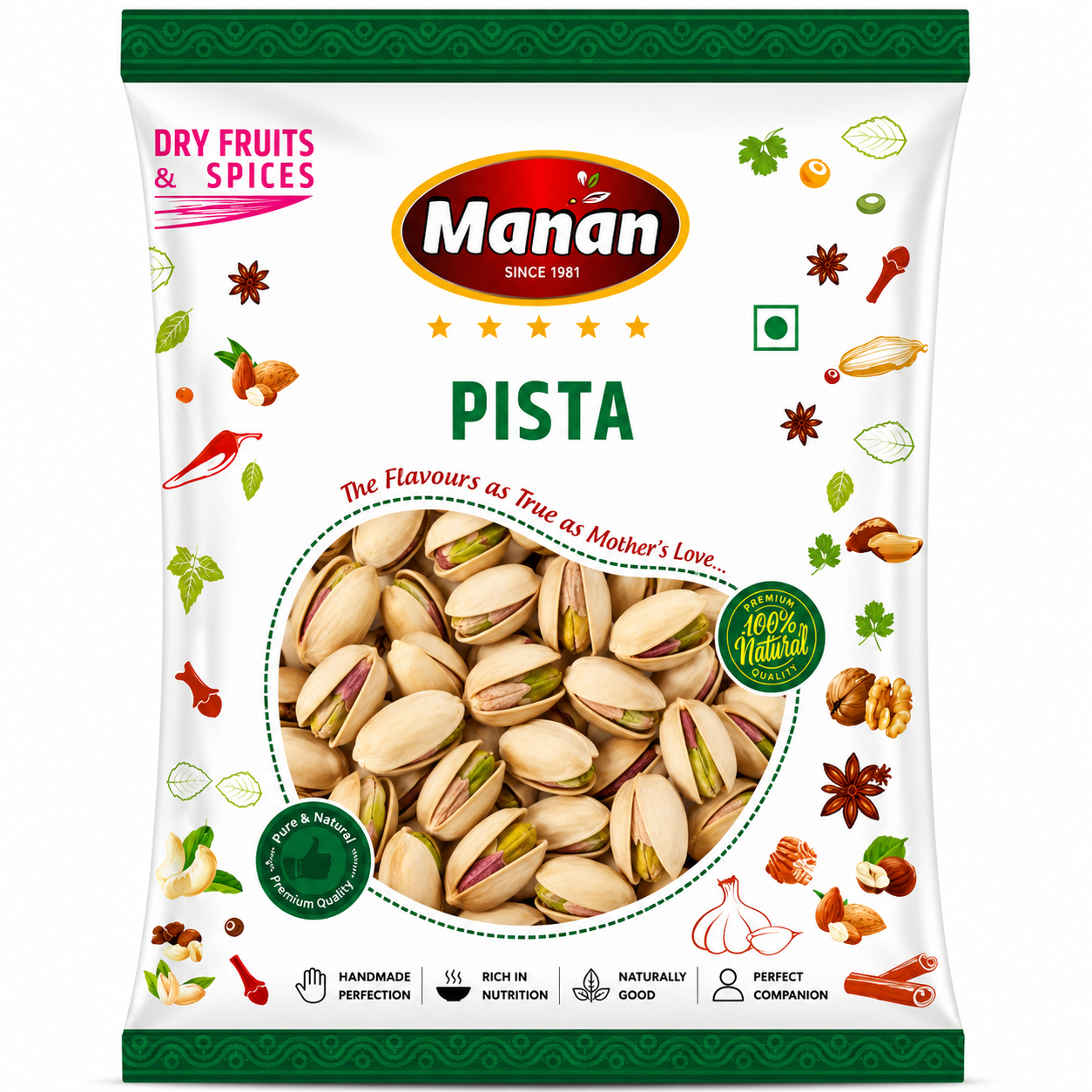 Roasted Pista by Manan (Pistachio) 250g