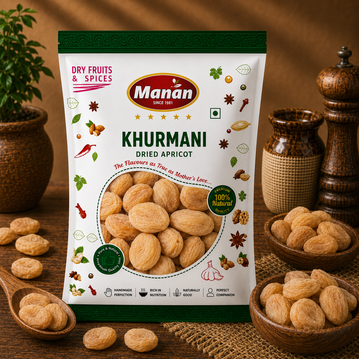 Khurmani by Manan (Dried Apricots) 250g