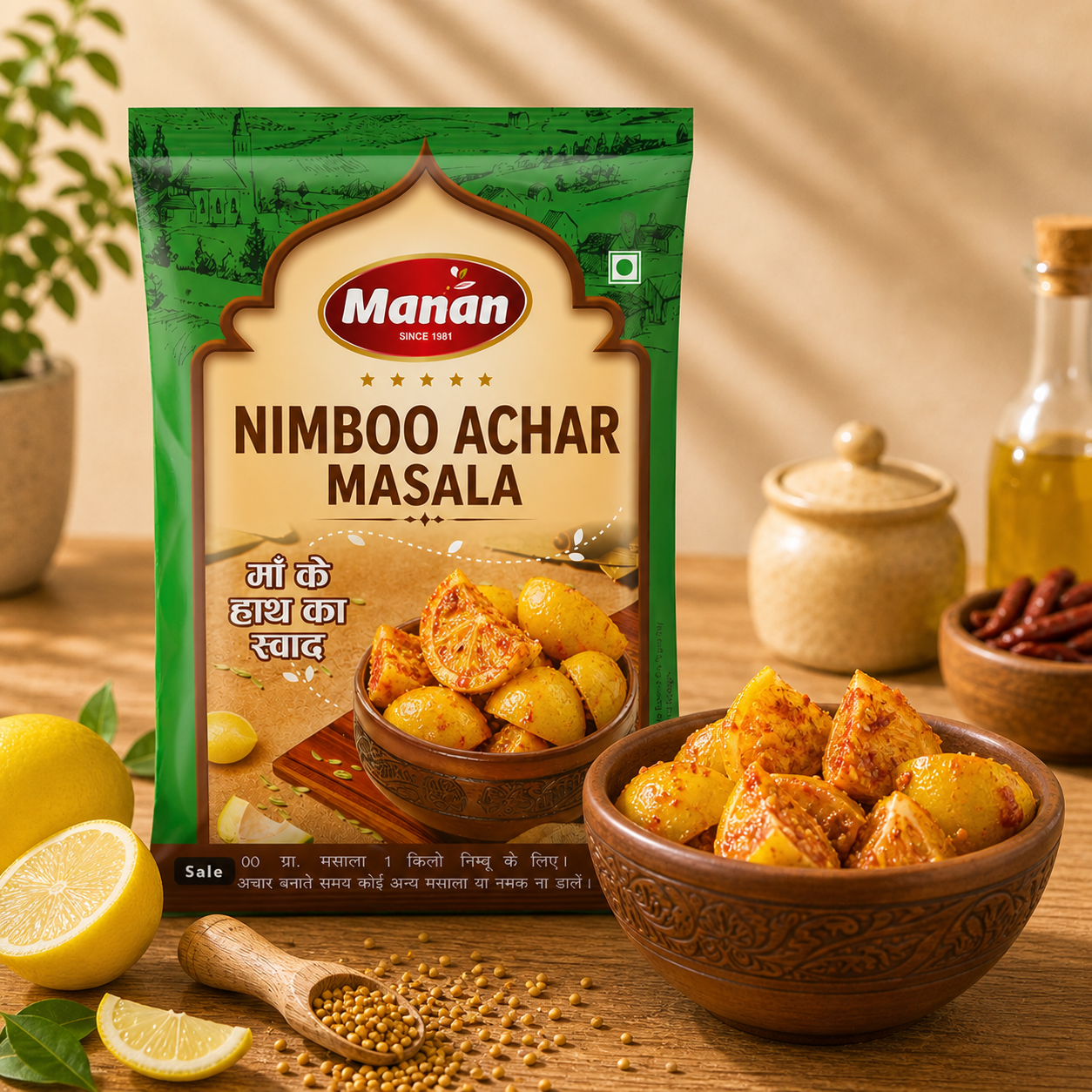 Manan Nimboo Achar Masala | Lemon Pickle Spice-mix