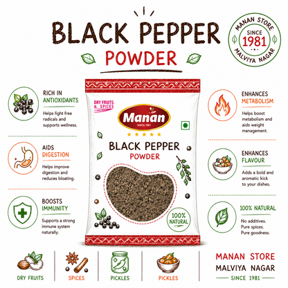 Manan Black Pepper Powder | Kali Mirch Powder
