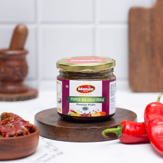 Stuffed Red Chilly Pickle | Bharwa Lal Mirch Achar Manan Foods MG_9632-copy-scaled