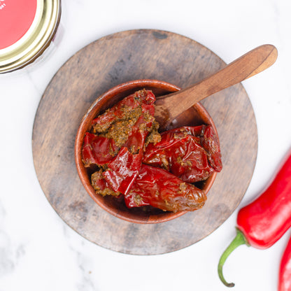 Stuffed Red Chilly Pickle | Bharwa Lal Mirch Achar Manan Foods MG_9640copy3