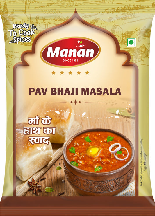 Pav Bhaji Masala (30g of each) pack of 12 Manan Foods pav_bhaji